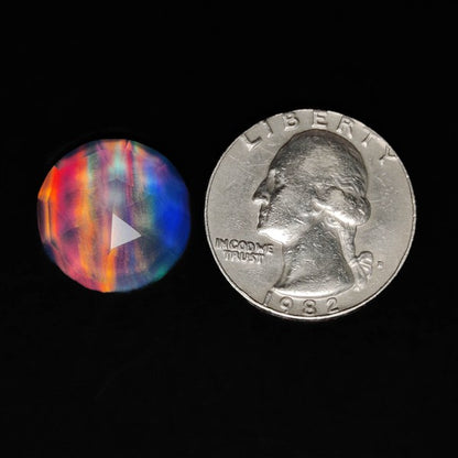 Rose Cut Aurora Opal Doublet