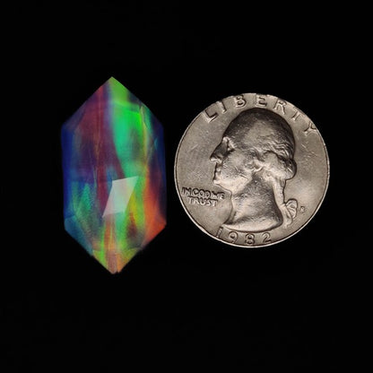 Rose Cut Aurora Opal Doublet