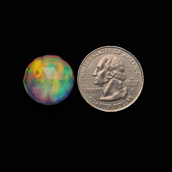 Rose Cut Aurora Opal Doublet