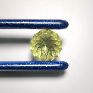 AAA Faceted Green Gold Quartz Fantasy Cut Reverse Intaglio Carving