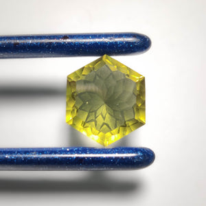 AAA Faceted Olive Quartz Fantasy Cut Reverse Intaglio Carving