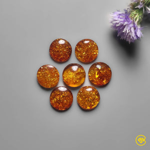 12 mm Baltic Amber Calibrated Cabochon Lot