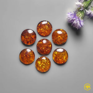 15 mm Baltic Amber Calibrated Cabochon Lot
