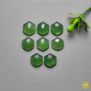 11X10 mm Rose Cut Gemmy Serpentine Calibrated Lot