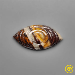 Coconut Jasper Evil Eye Carving