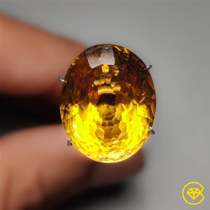 Concave Cut Honey Quartz