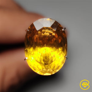 Concave Cut Honey Quartz