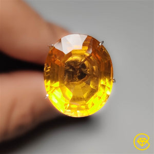 Concave Cut Honey Quartz