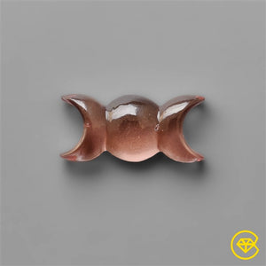 Color Shifting Zultanite Triple Moon Carving (treated)