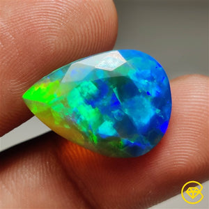 Faceted Ethiopian Black Opal