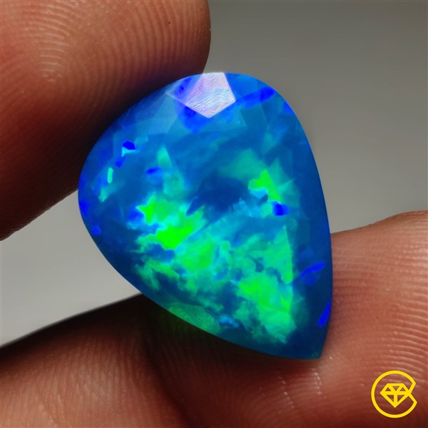 Faceted Ethiopian Black Opal