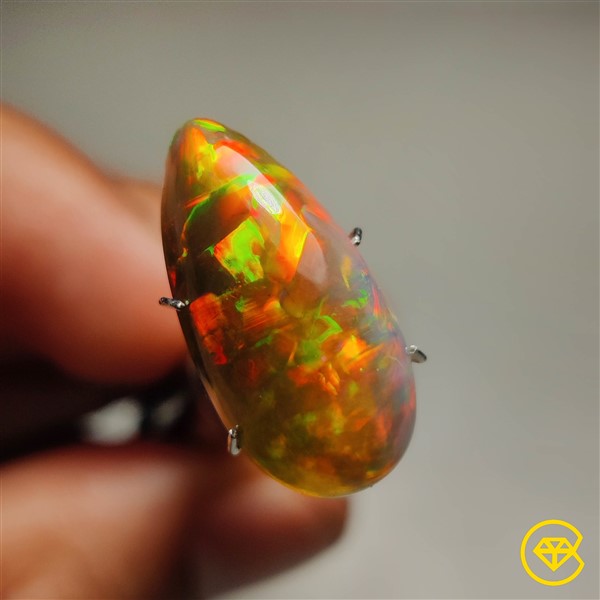 Natural Dark Ethiopian Opal Cabochon