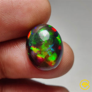 Ethiopian Black Opal Cabochon