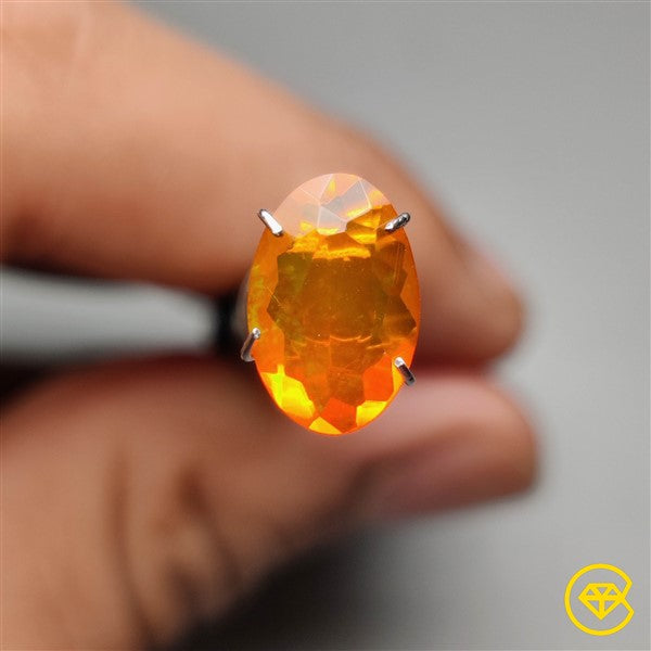 Faceted Mexican Fire Opal