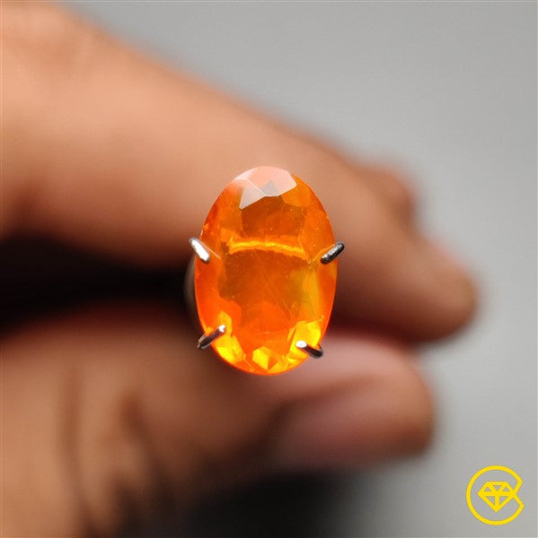 Faceted Mexican Fire Opal