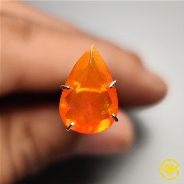 Faceted Mexican Fire Opal