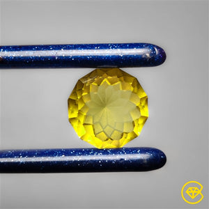 AAA Faceted Green Gold Lemon Quartz Intaglio Reverse Carving Laser Cut