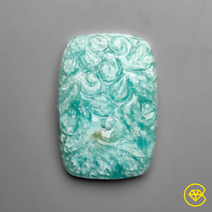 23 Carat Peruvian Amazonite Mughal Carving 29X20X5 mm From Peru