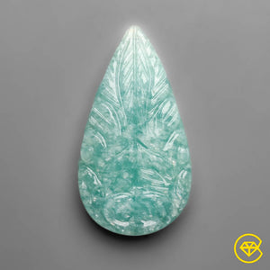 21 Carat Peruvian Amazonite Mughal Carving 31X17X5 mm From Peru