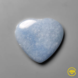 41 Carat Angelite Heart Carving (Briolette) 28X30X6 mm From Peru