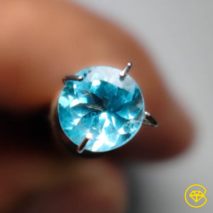 1 Carat Rare Faceted Natural Blue Apatite 6XX6X4 mm From Brazil