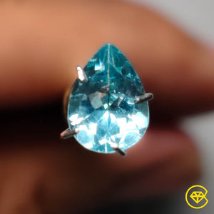1 Carat Rare Faceted Natural Blue Apatite 8X6X4 mm From Brazil