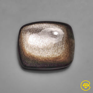 15 Carat Black Sunstone Cats Eye 20X17X5 mm From India