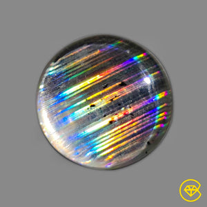 11 Carat Upcycled CD & Himalayan Quartz Doublet (backed) 17X17X5 mm From India