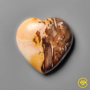 21 ct Peanut Wood Jasper Heart Carving 22X22X5 mm From Kennedy Range