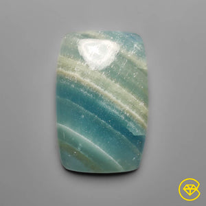 30 ct Aquatine Lemurian Calcite Cabochon 30X20X5 mm From Argentina