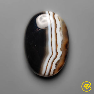 31 ct Tuxedo Agate Cabochon 28X19X7 mm From Brazil