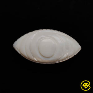10 ct Mother Of Pearl Evil Eye Carving 23X12X5 mm From China