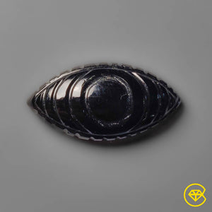 12 ct Black Onyx Evil Eye Carving 23X12X6 mm From India