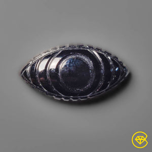 12 ct Black Onyx Evil Eye Carving 23X12X6 mm From India
