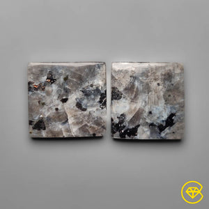 23 ct Larvikite Feldspars Pair 16X16X3 mm From Norway