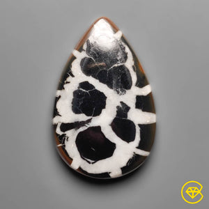81 carat Black Septarian Cabochon Natural 43X28X7 mm From Mexico