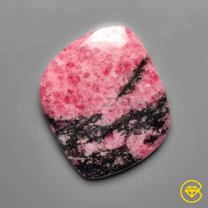 50 carat Rhodonite Cabochon Natural 32X18X4 mm From Russia