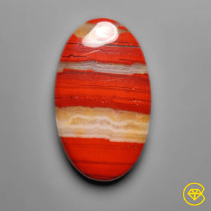 61 carat Red River Jasper Cabochon Natural 40X24X7 mm From Greenland
