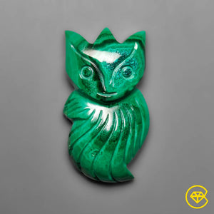 27 carat Malachite Calcifer Carving Natural 28X16X6 mm From Congo