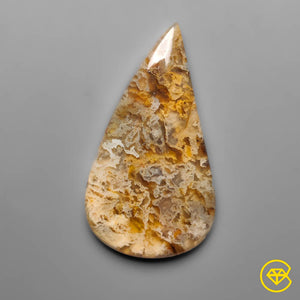 21 carat Graveyard Point Plume Agate Cabochon Natural 35X19X5 mm From USA