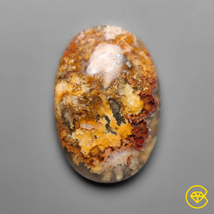 19 carat Graveyard Point Plume Agate Cabochon Natural 25X17X6 mm From USA