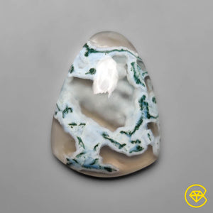 17 carat White Horse Canyon Moss Agate Natural 24X18X6 mm From Utah