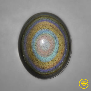 49 carat Rainbow Obsidian Cabochon Natural 32X26X9 mm From India