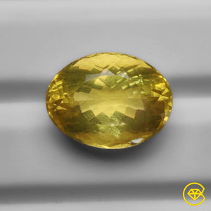 22 carat Large Faceted Green Gold Lemon Quartz Natural 20X15X13 mm From Brazil
