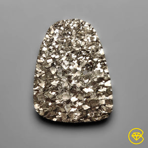 55 carat Cubic Pyrite Druzy Natural 32X24X5 mm From Russia