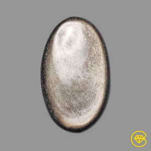 63 carat Silversheen Obsidian Cabochon Natural 49X28X5 mm From United States