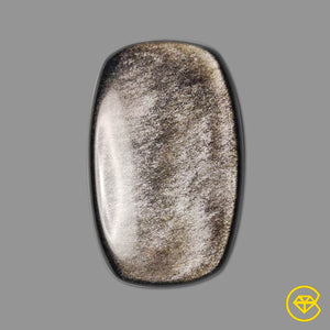 51 carat Silversheen Obsidian Cabochon Natural 41X26X5 mm From United States