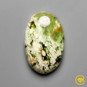 11 carat Turkish Chrome Chalcedony Cabochon Natural 23X14X5 mm From Turkey