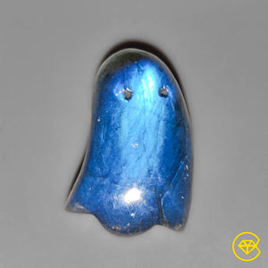 13 carat Blue Labradorite Gost Carving Natural 20X13X6 mm From Madagascar