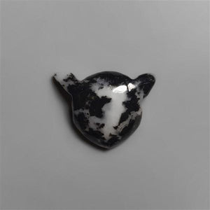 White Buffalo Turquoise Cat Face Carving